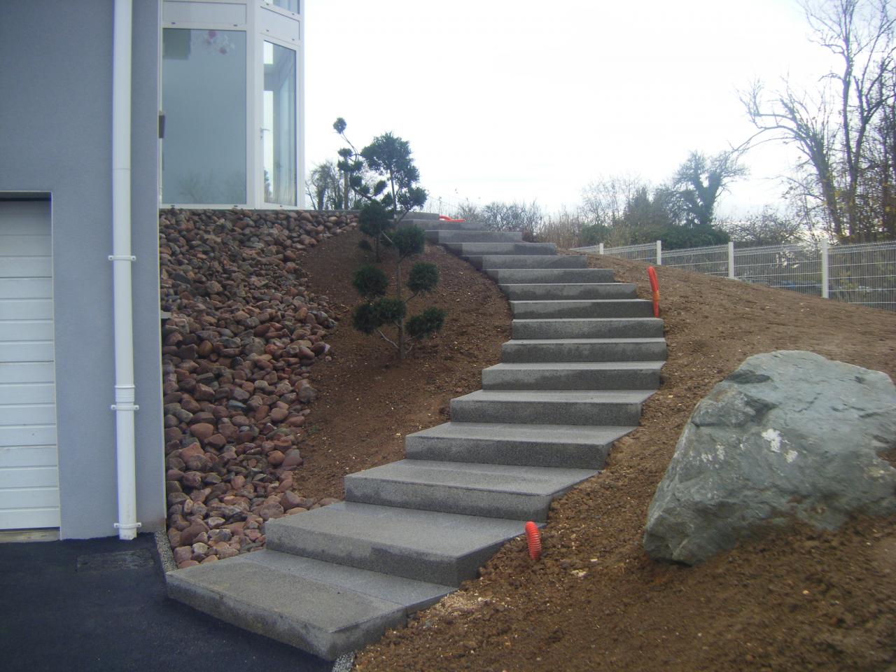 Création d'escalier en béton à Gouézec
